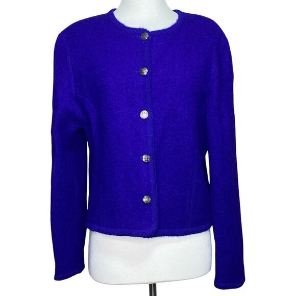 Talbots Wool Dress Jacket Size 12 Solid Blue - Picture 1 of 6